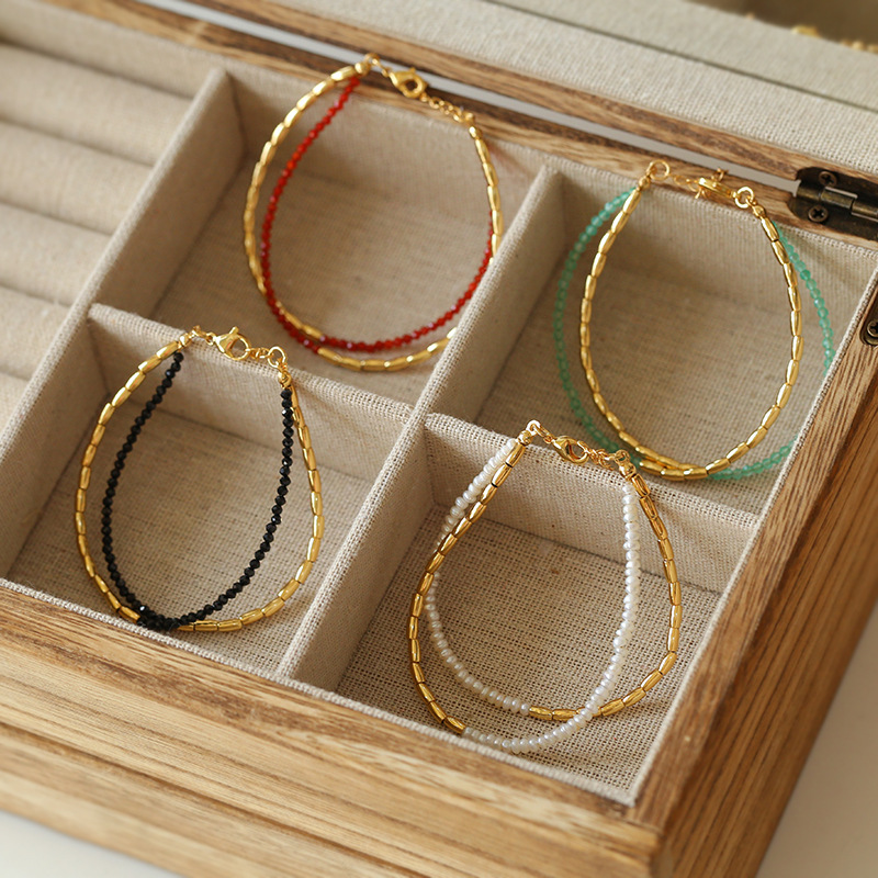 Pearl Double Layer Color Bracelet